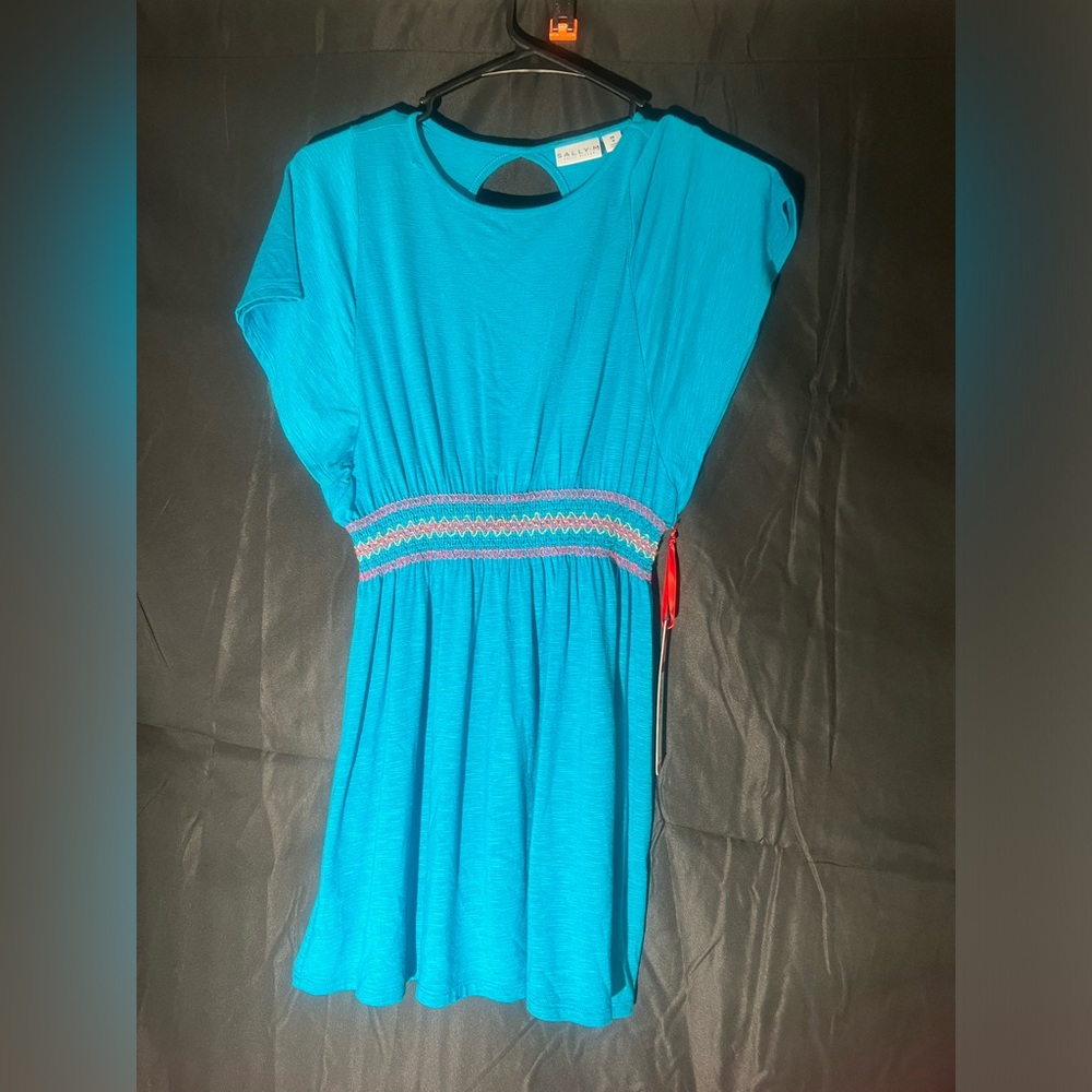 Blue NWT Sally miller casual women’s tops medium with Patterned Waist